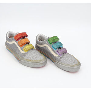 Vans X Flour Shop Old Skool Rainbow Glitter Men's Sz 8 Women's Sz 9.5